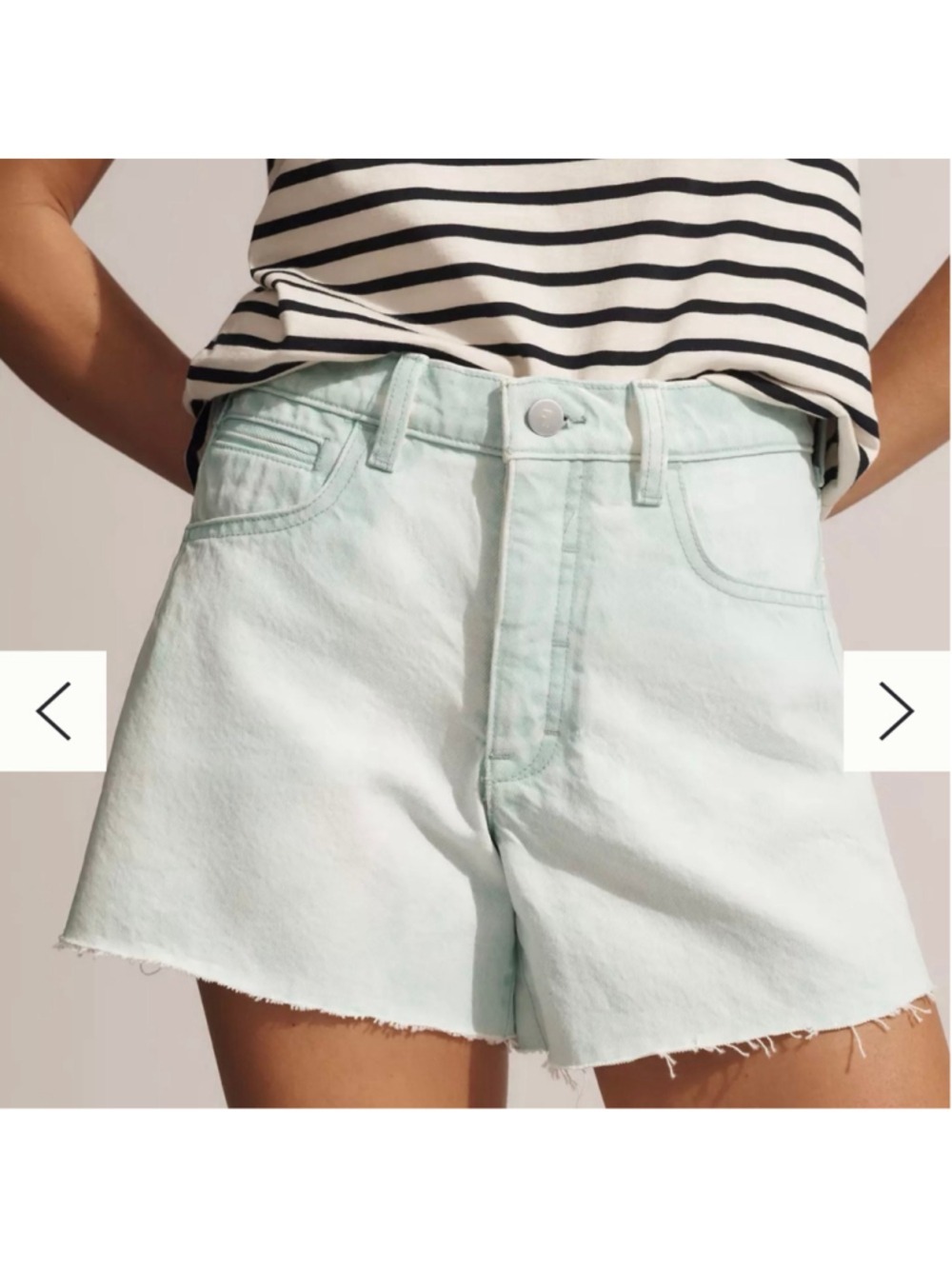 Pilcro Shorts Vintage Inspired Devon Cotton Denim Mint Green Size 30